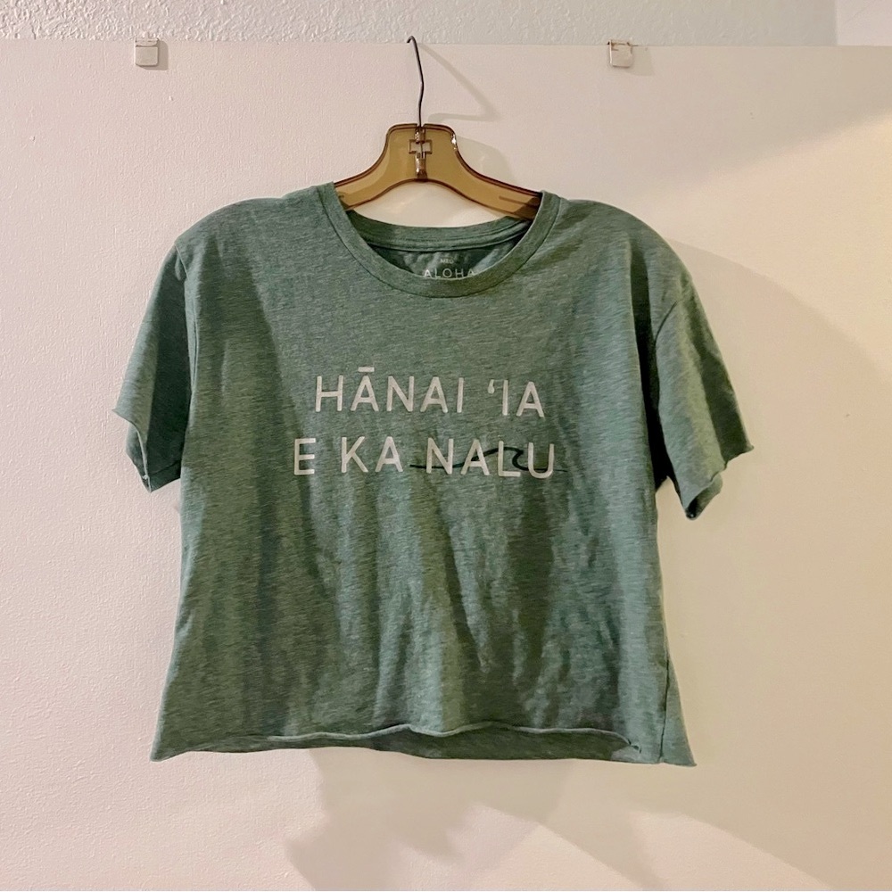 Hanai Ia E Ka Nalu (Raised by the Waves) Cropped T-Shirt
